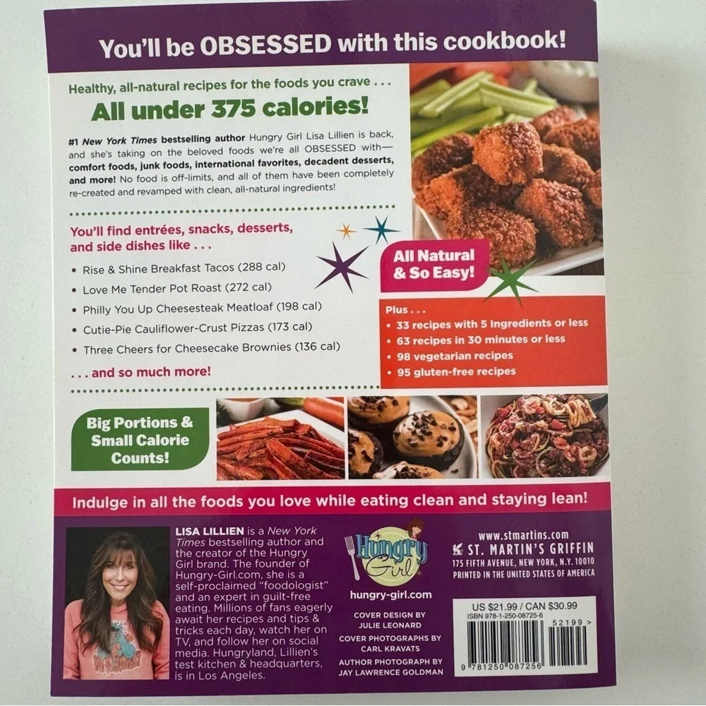 Barnes & Noble Hungry Girl Clean & Hungry Obsessed Cookbook by Lisa Lillien